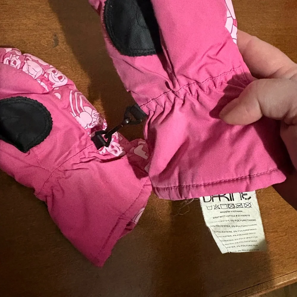 Dakine Kids' Pink Patterned Mittens
